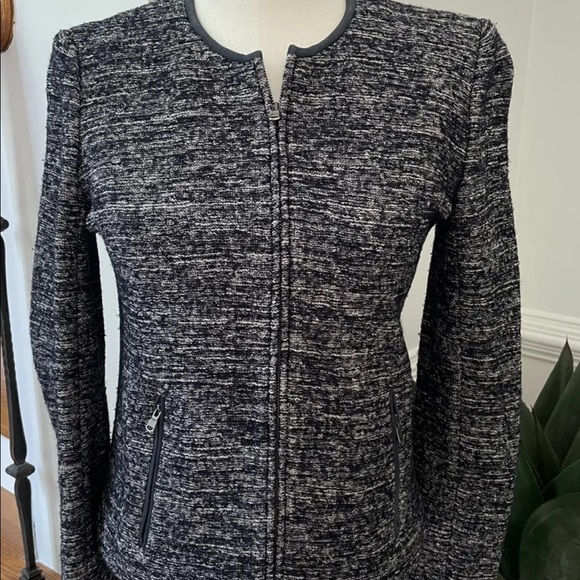Jigsaw Jackets & Blazers - Jigsaw Womens Wool Blend Full Zip Long Sleeve Jacket Size 8
